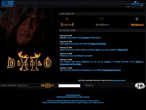 Blizzard.com in 2000 February 29, 2000
